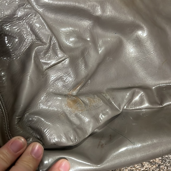 Womens Grey Metallic Coach Purse - Picture 5 of 11